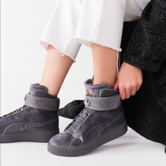 puma platform mid velour